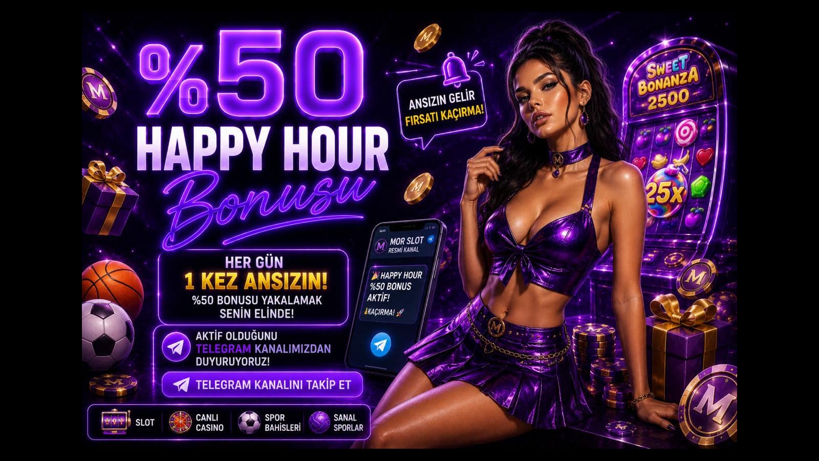 %50 HAPPY HOUR BONUSU